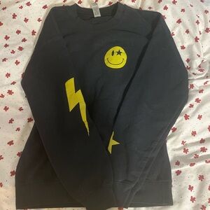 black preppy smiley face sweatshirt